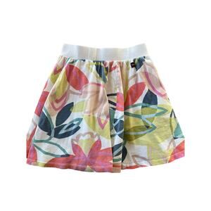 Tea Collection Girls Skort Size 7 Multicolor Abstract Leaf Print